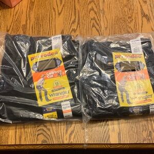 2 pair Wrangler Cowboy cut pro rodeo jeans black active flex  40x30 NWT